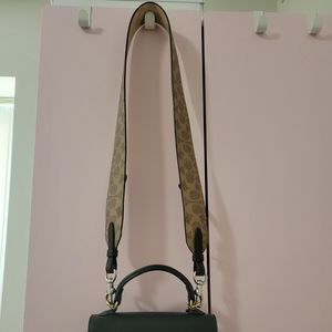 Tan shoulder satchel strap